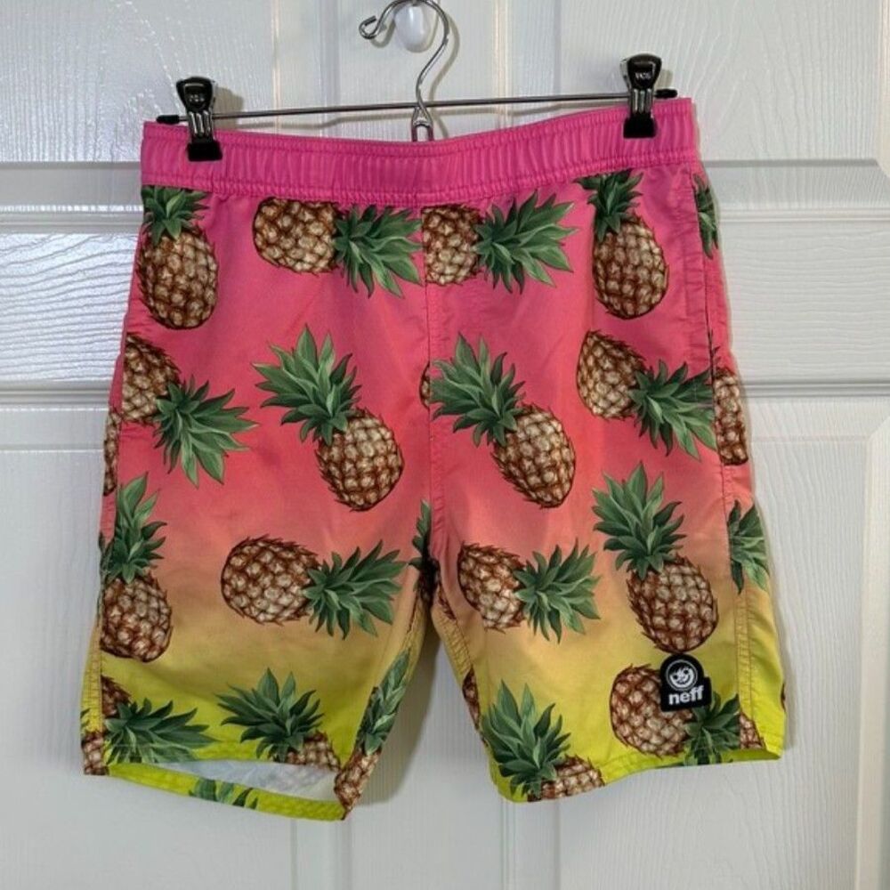 Neff Pineapple Boys Swim Trunks - No Liner - Large